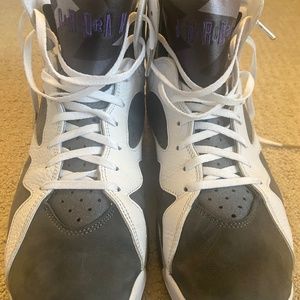 Air Jordan 7 Retro Flint White/Gray/Varsity Purple - Men’s Size 14 - $75